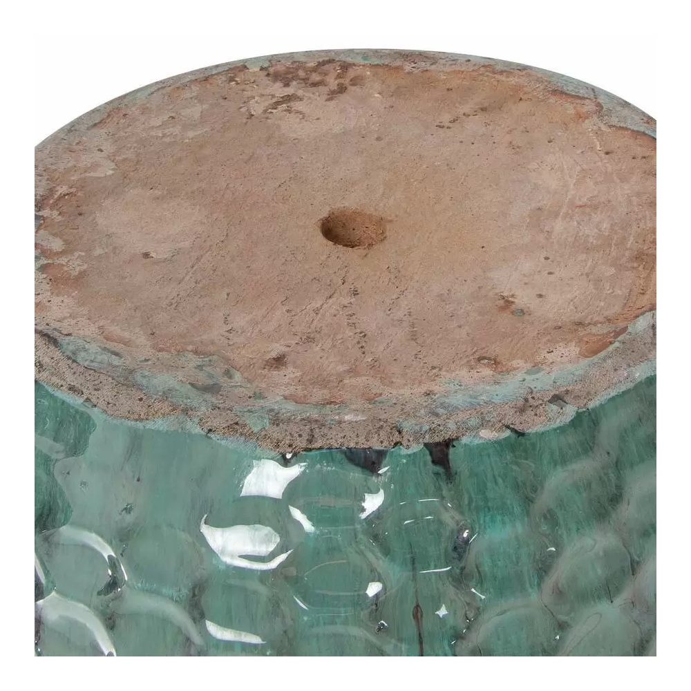 Кашпо Nobilis Marco "Ocean blue relief jar" — крупный план, фактура и текстура материала