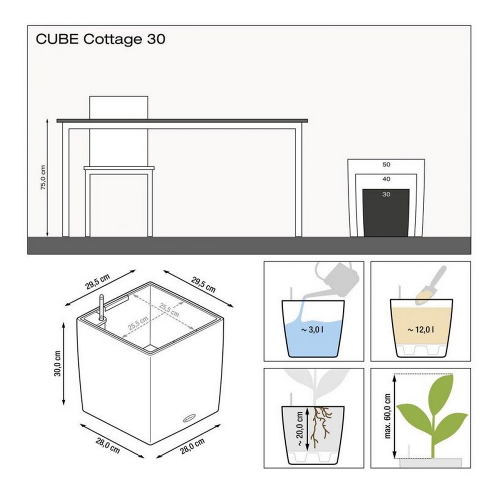 Кашпо Cube Cottage — крупный план, фактура и текстура материала