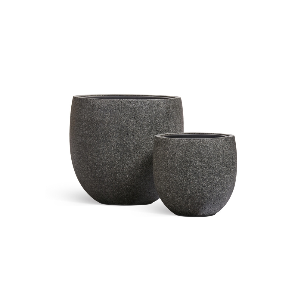 Кашпо TREEZ Effectory Stone Чаша classic Тёмно-серый камень — treez, фото в высоком разрешении, купить в Краснодаре