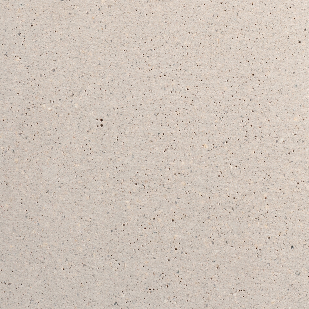 Кашпо TREEZ Effectory Beton Низкая чаша Белый песок — крупный план, фактура и текстура материала
