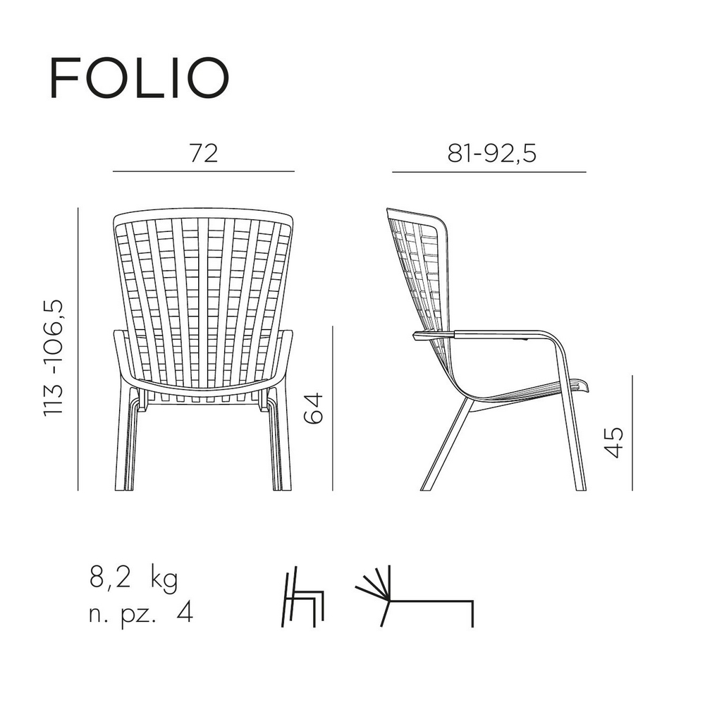 Кресло Folio — вид сбоку и детали отделки