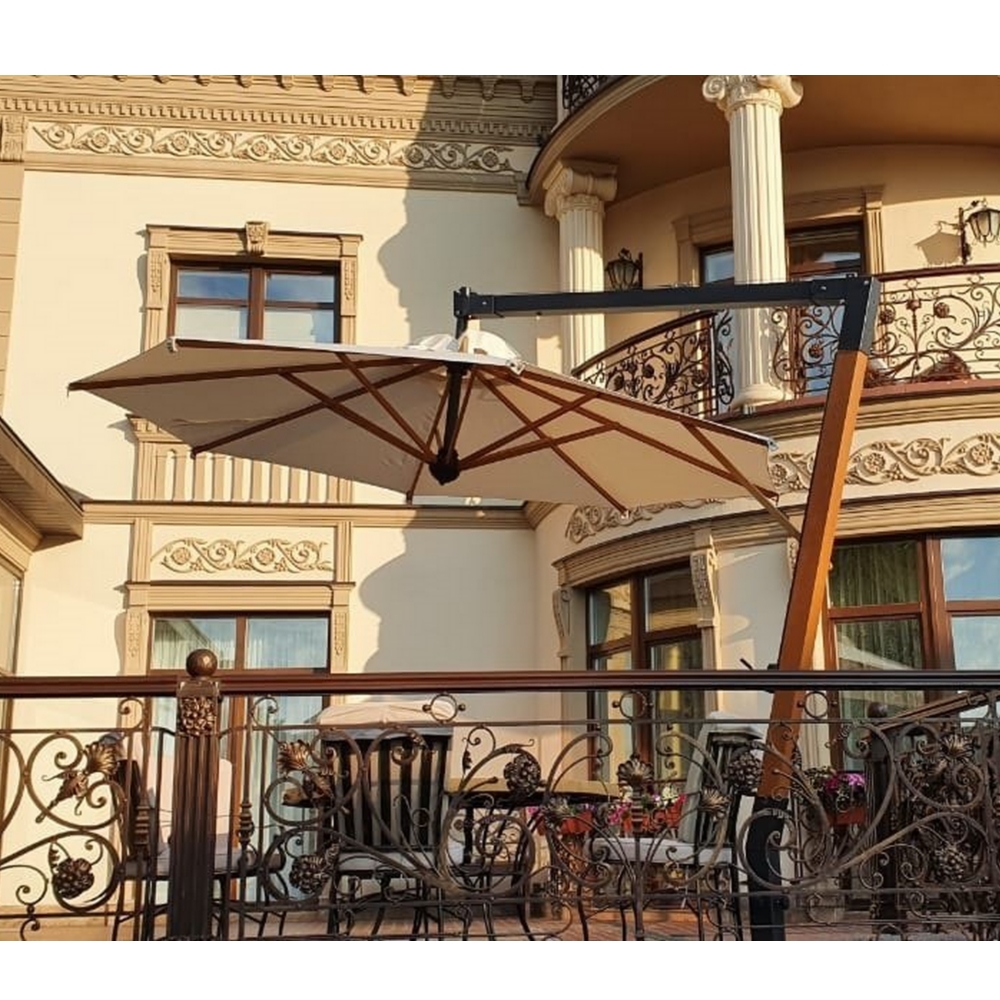 Зонт Palladio Braccio — вид сбоку и детали отделки