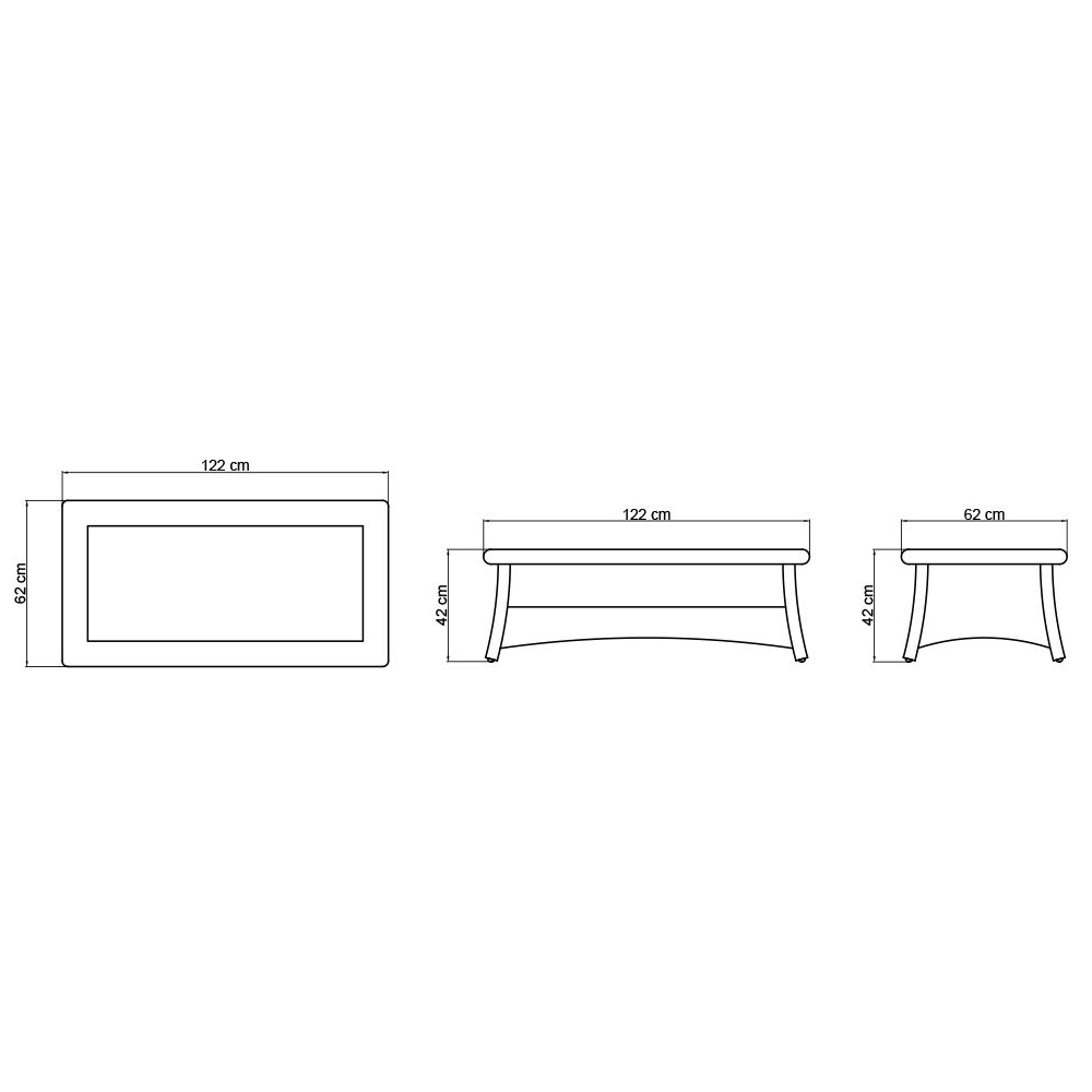 EBONY Журнальный стол прямоугольный