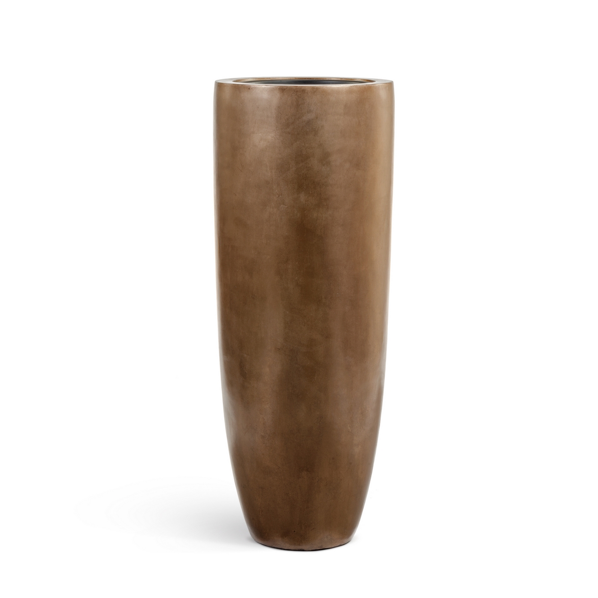 Кашпо TREEZ Effectory Metal Высокий конус Giant Тёмное матовое золото - 46 x 120