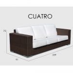 CUATRO-PACIFIC трехместный  диван