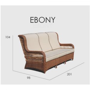 EBONY Трехместный диван