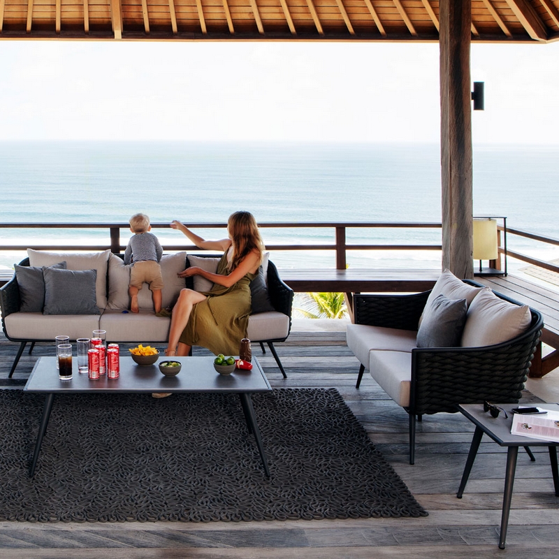 SERPENT Диван трехместный ANTHRACITE-CARBON