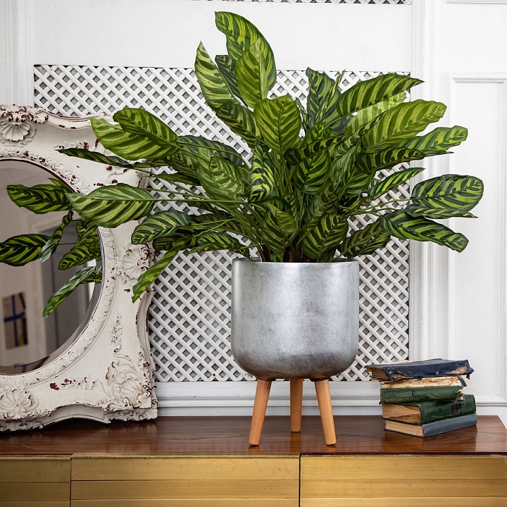 SMT-RND-25-SLV2 Кашпо Конкрит с подставкой