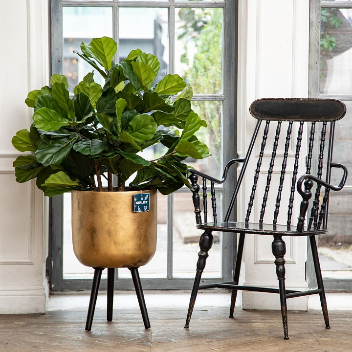 SMT-RND-25-SLV3 Кашпо Конкрит с подставкой