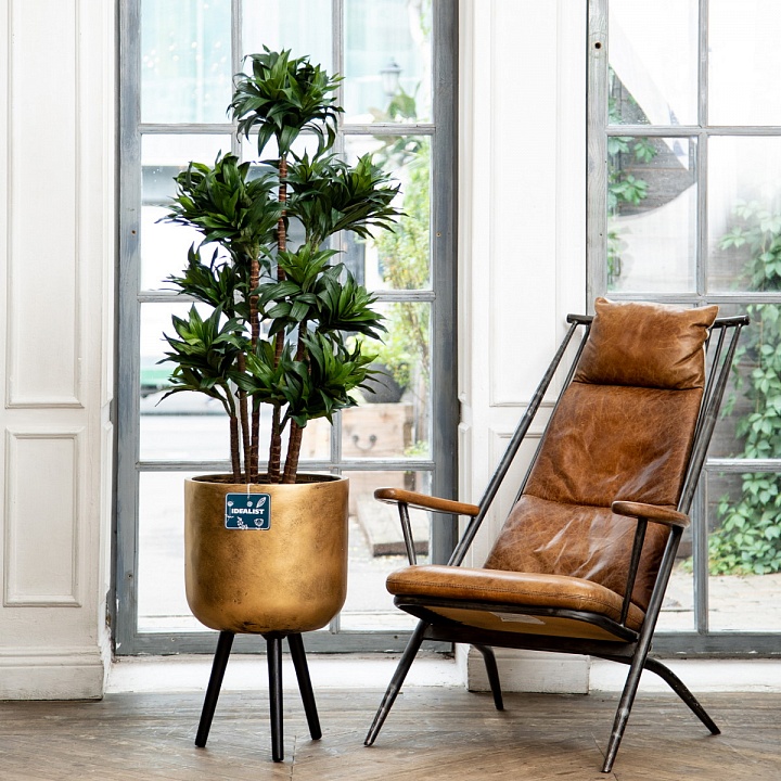 SMT-RND-25-SLV4 Кашпо Конкрит с подставкой