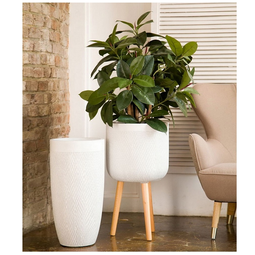 WMESHR30-AW11 Кашпо Лотус Высокое Круглое с Подставкой