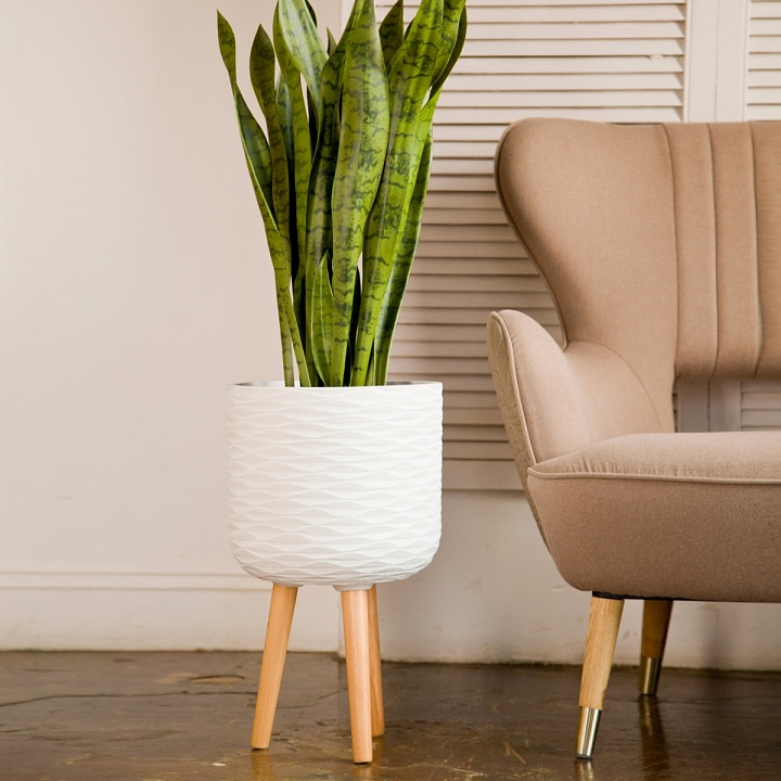 WWAVE25--AW12 Кашпо Паттерн с Подставкой