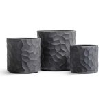 Кашпо TREEZ Ergo Comb Цилиндр Дымчато-серый бетон - 30 x 30