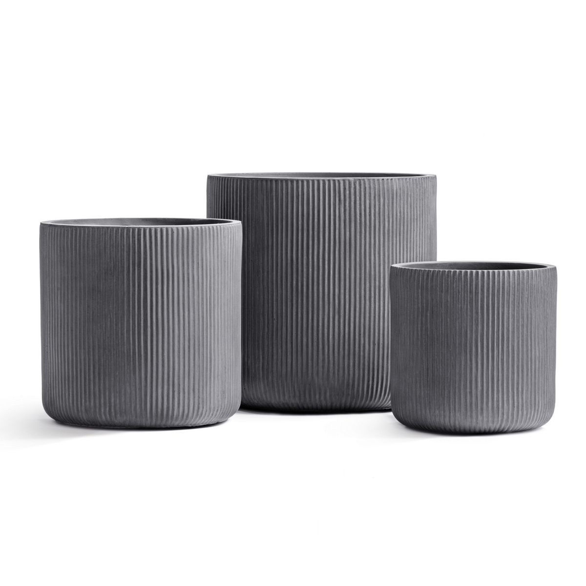 41.1020-0040-GR-45 Кашпо Treez Ergo Jet Цилиндр Дымчато-серый бетон - 45 x 45