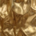 Кашпо TREEZ Effectory Metal Высокий округлый конус Design Сrumple Сусальное золото
