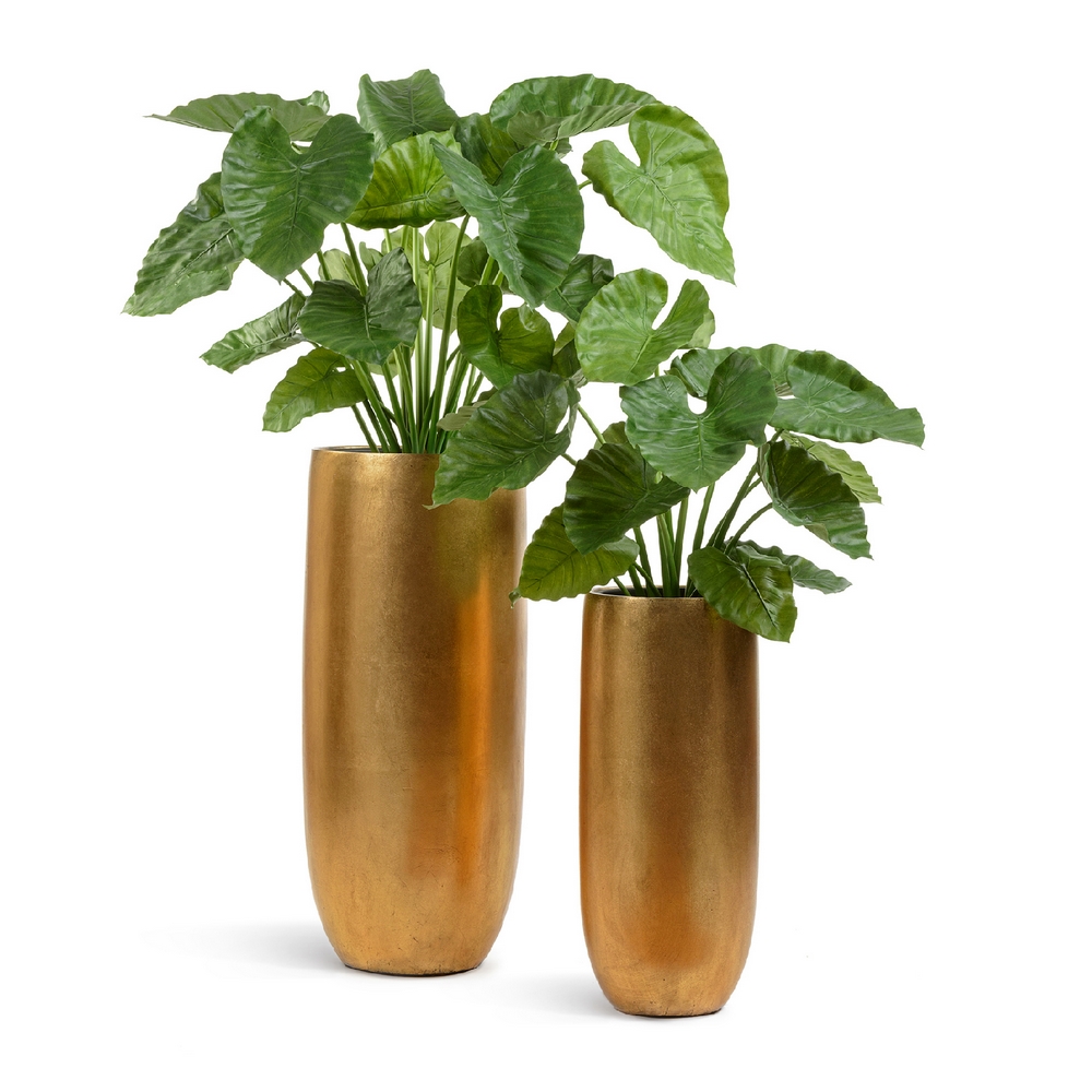 41.3317-04-014-GLD-72vvv Кашпо TREEZ Effectory Metal Высокий округлый конус Сусальное золото