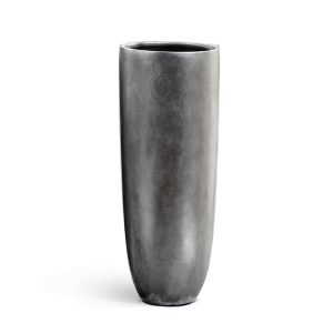 Кашпо TREEZ Effectory Metal Высокий конус Giant Стальное серебро - 46 x 120