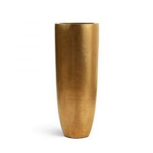 Кашпо TREEZ Effectory Metal Высокий конус Giant Сусальное золото - 46 x 120