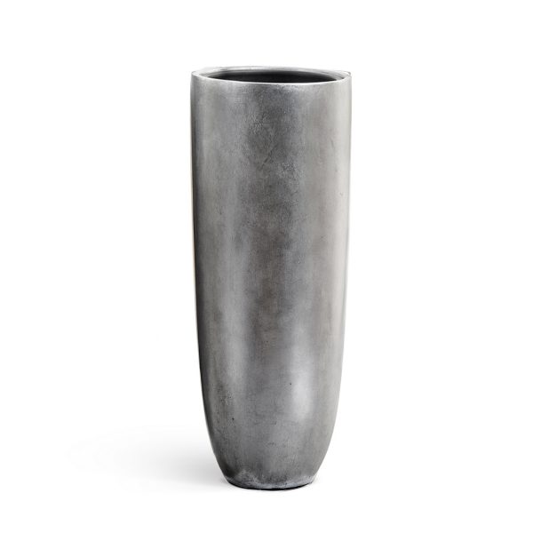 Кашпо TREEZ Effectory Metal Высокий конус Giant Серебро - 46 x 120