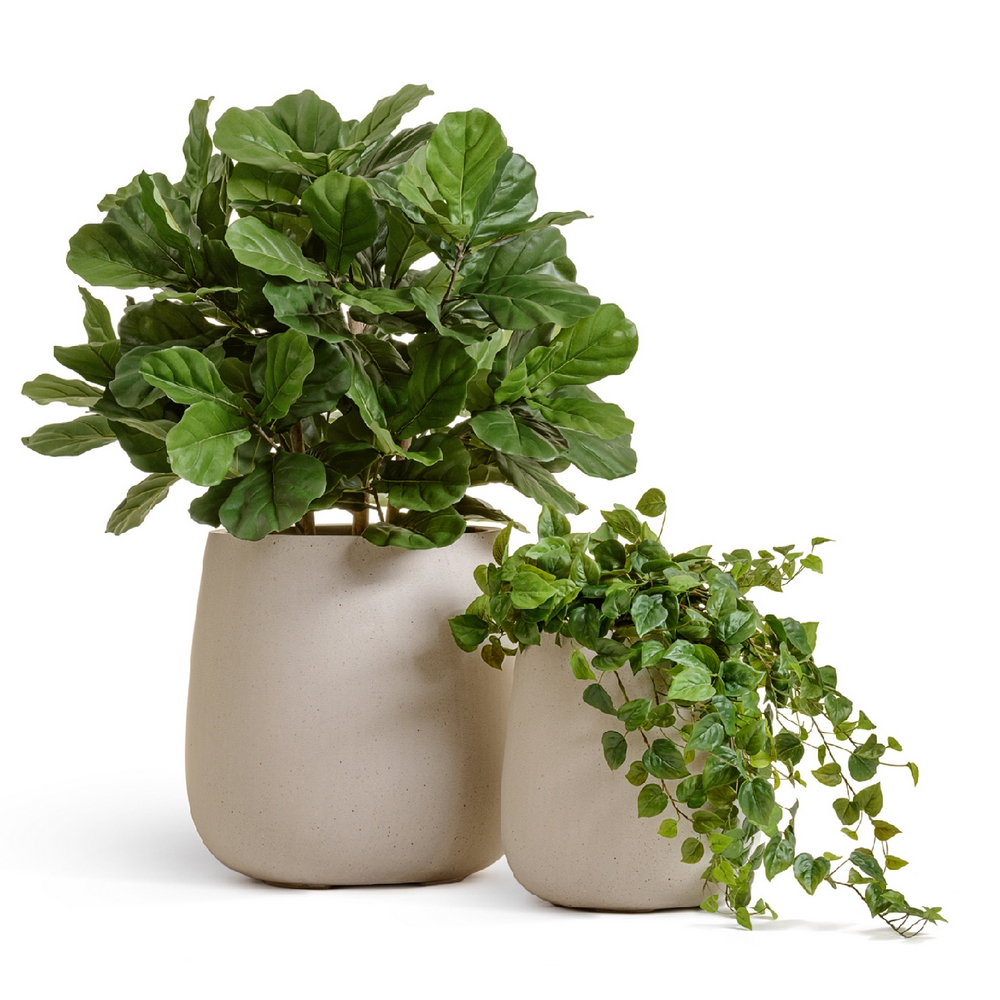 41.3321-02-072-BE-34мм Кашпо TREEZ Effectory Beton Design Чаша Белый песок