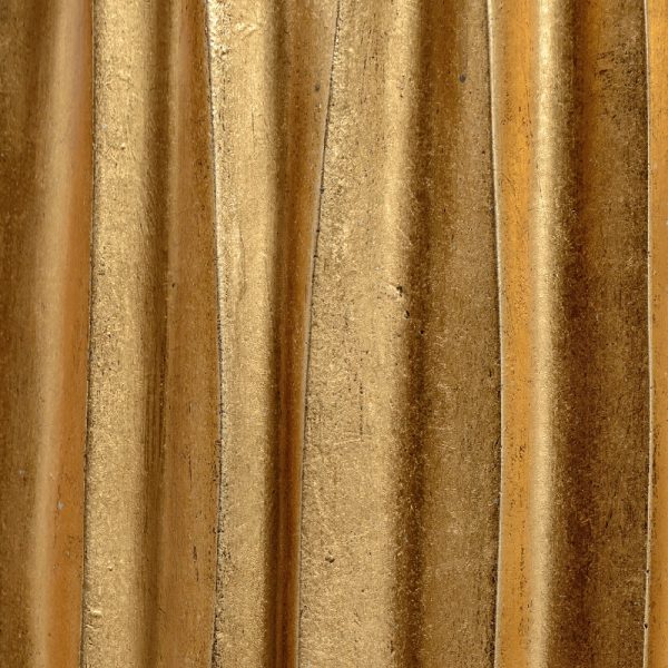 Кашпо TREEZ Effectory Metal Высокий конус Giant Design Wave Сусальное золото
