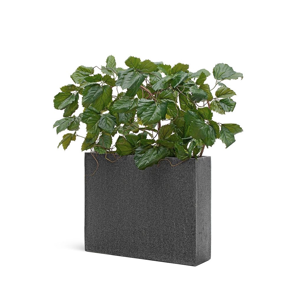 41.33-01-23-095-GR-921 Кашпо TREEZ Effectory Stone Высокий Дивайдер Тёмно-серый камень