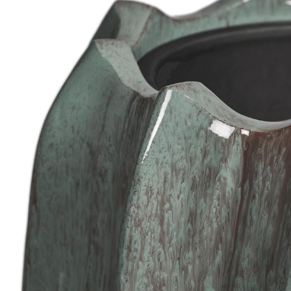 41.33-24-24-135-GRN-067112 Кашпо TREEZ Effectory Aura Высокая Кашпо-ваза Изумрудный лак