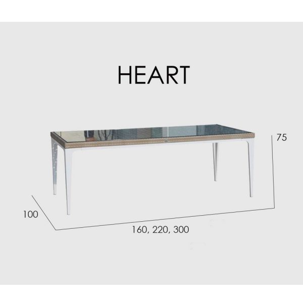 HEART Стол обеденный 160см — изображение 2