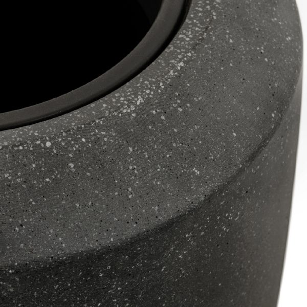 Кашпо TREEZ Effectory Quartz Высокий конус Design Чёрный кварц — изображение 4