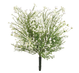 Цветущий полевой куст нежно-розовый