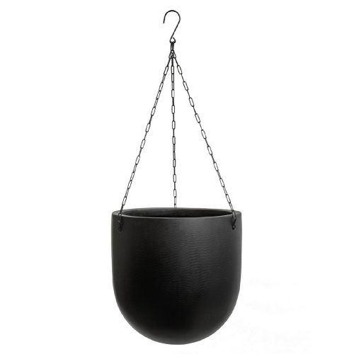Кашпо TREEZ Effectory Black Stone Чаша большая подвесная Антрацит
